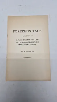 Samling tyske taler på dansk. Originale