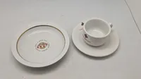 Lot røde kors porcelæn