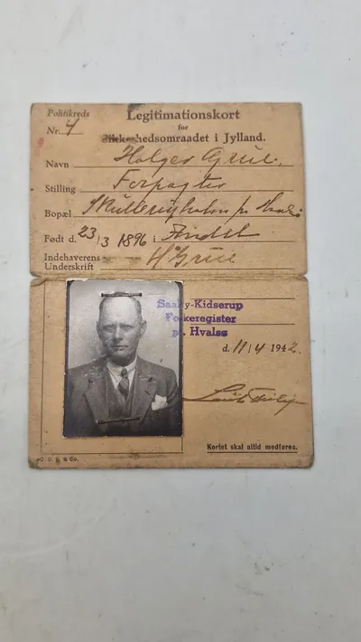 Id kort, ww2. Originalt