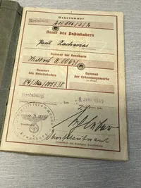 Originalt Tysk Wehrpass WW2