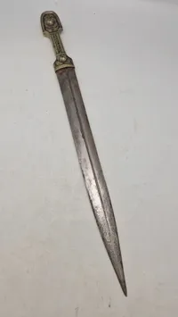 Kaukasisk Niello silver mounted dagger med skede