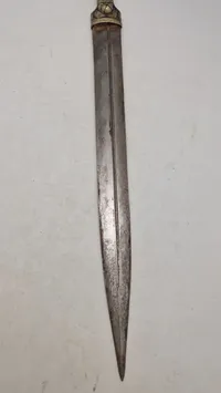 Kaukasisk Niello silver mounted dagger med skede