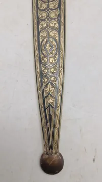 Kaukasisk Niello silver mounted dagger med skede