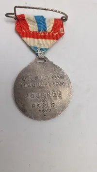 WWI 1918 FRENCH MEDAL LAFAYETTE & WASHINGTON for FRANCE & AMERICA FRIENDSHIP. Original