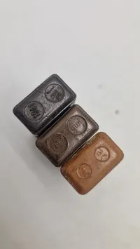 Hautentgiftungsmittel-æsker af bakelit, ww2. Originale