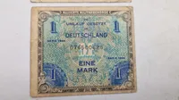Samling militære pengesedler. Originale