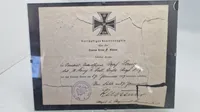 Midlertidigt urkunde (Vorläufiges Besitzzeugnis) på Eisernes Kreuz 2.kl ww1. Originalt