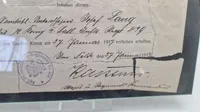 Midlertidigt urkunde (Vorläufiges Besitzzeugnis) på Eisernes Kreuz 2.kl ww1. Originalt