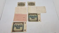 Samling tyske pengesedler. Originale