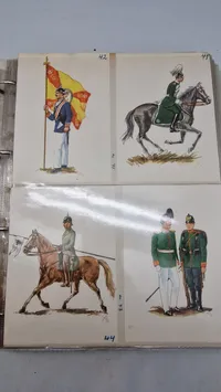 Samling uniforms billeder i mappe