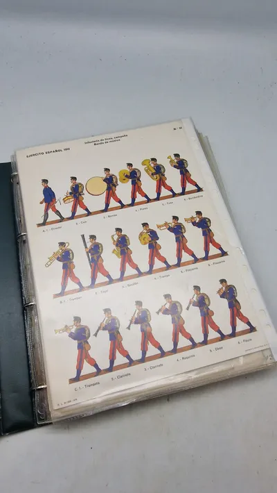 Samling uniforms billeder i mappe