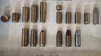 Trækstadier til 9X19 mm AMA patron inklusiv løs patron og “Værkstedspatron” (Lukke afstandsmåling)