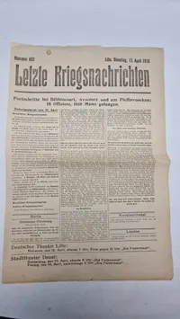 Samling ww1 "Letzte Kriegsnachrichten". Originale