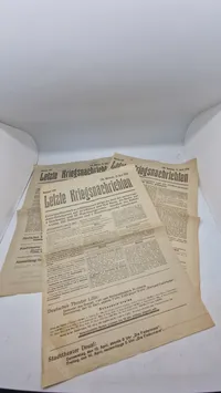 Samling ww1 "Letzte Kriegsnachrichten". Originale