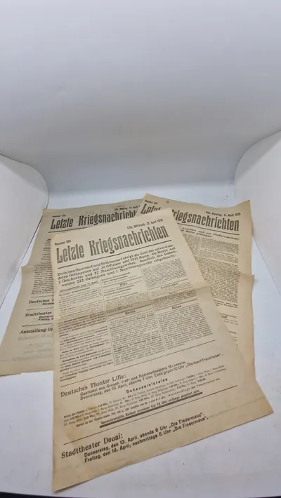 Samling ww1 "Letzte Kriegsnachrichten". Originale