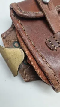 Svensk ammunitionstaske model 1910. Anvendt af brigaden