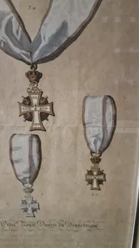 Håndkolorerede stik  med Den Danske Ridderorden, Frederik den 6, original