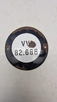 Emalje plade for køretøj. Originalt