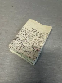 Originalt pilot WW2 silkekort ( Escape) fra 1943, brugt efter krigen og kontrolstemplet 1953