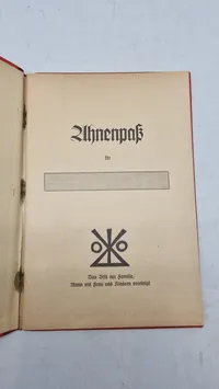 Tysk Ahnenpas. Originalt