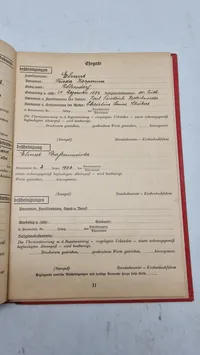 Tysk Ahnenpas. Originalt