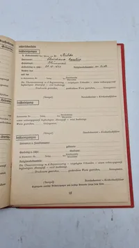 Tysk Ahnenpas. Originalt