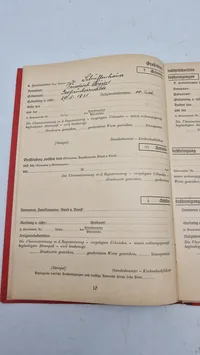 Tysk Ahnenpas. Originalt