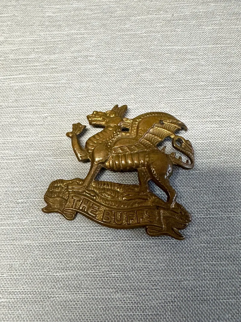 Originalt The King of Denmark’s Regiment (The Buffs) mærke båret af Danskere i Engelsk tjeneste WW2
