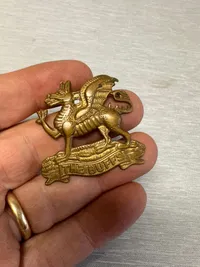 Originalt The King of Denmark’s Regiment (The Buffs) mærke båret af Danskere i Engelsk tjeneste WW2
