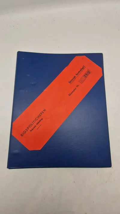Mappe med liste over sabotagemidler