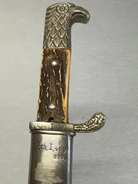 Original lang Police Bayonet By Clemen & Jung WW2, nummerens og godt stemplet