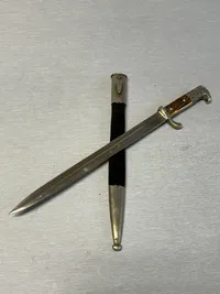 Original lang Police Bayonet By Clemen & Jung WW2, nummerens og godt stemplet