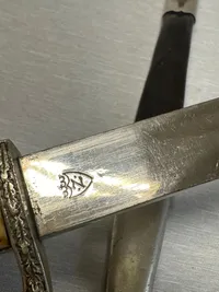 Original lang Police Bayonet By Clemen & Jung WW2, nummerens og godt stemplet