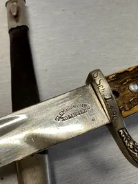 Original lang Police Bayonet By Clemen & Jung WW2, nummerens og godt stemplet