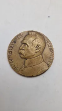 erindringsmedalje af bronze, der fejrer 10-årsdagen for den polsk-bolsjevikiske krig (1920-1930). Original