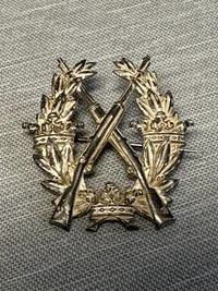 Originalt Svensk skydemærke sølv, brugt ved den Danske brigade i Sverige WW2