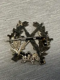 Originalt Svensk skydemærke sølv, brugt ved den Danske brigade i Sverige WW2