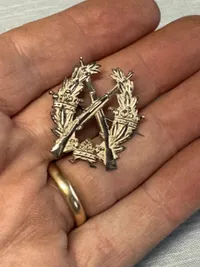 Originalt Svensk skydemærke sølv, brugt ved den Danske brigade i Sverige WW2