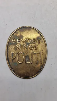 Skilt fra bevogtnings politiet. Original