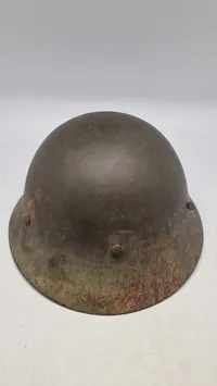Japansk WW2 hjelm med navn, original