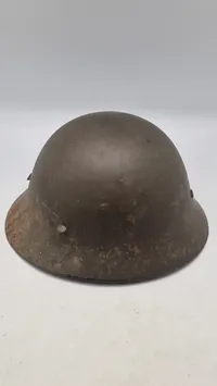 Japansk WW2 hjelm med navn, original