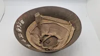 Japansk WW2 hjelm med navn, original