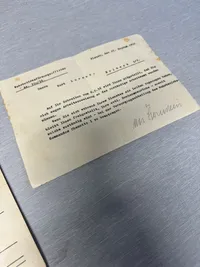 Originale Tysk WW2 løsladelses papirer Tysk soldat i Engelsk krigsfangeskab