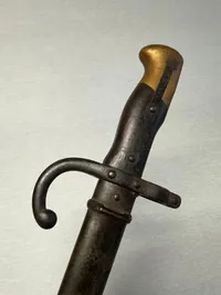 Original Fransk M1874 bajonet, Nummerens!!! ekstremt sjælden at finde nummerens, Usine de Steyr 1877