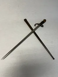 Original Fransk M1874 bajonet, Nummerens!!! ekstremt sjælden at finde nummerens, Usine de Steyr 1877