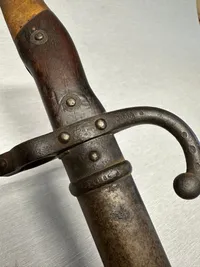 Original Fransk M1874 bajonet, Nummerens!!! ekstremt sjælden at finde nummerens, Usine de Steyr 1877