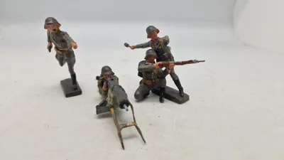 Samling tyske linoliumsfigurer, originale