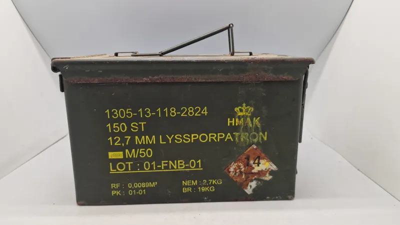 Ammo kasse 12,7 mm lyssporpatron