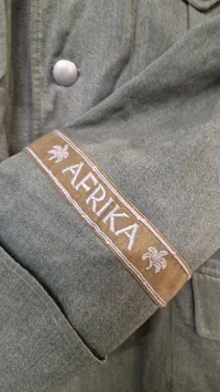 Tysk Artillerie major officers uniforms jakke med “Afrika” Cufftitle, original