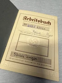Original Tysk Arbejdsbog WW2